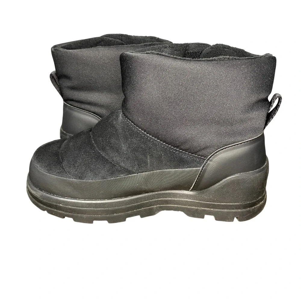 UGG Kid Preteen Black Classic Klamath Mini Puffer Waterproof Winter Boots Size 5